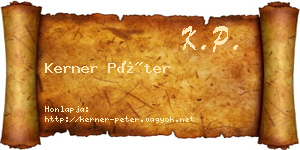 Kerner Péter névjegykártya